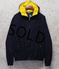 【ビンテージ】RALPH LAUREN【ラルフローレン】【紺ｘ黄色】フルジップ【コットンパーカー】【サイズL】 