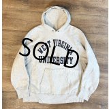80's【USA製】【ビンテージ】【チャンピオン】【Champion】グレー【WEST VIRGINIA UNIV】【リバースウィーブパーカー】【サイズL】 