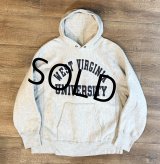 80's【USA製】【ビンテージ】【チャンピオン】【Champion】グレー【WEST VIRGINIA UNIV】【リバースウィーブパーカー】【サイズL】 