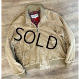 70’ｓ~【ビンテージ】L.L.Bean【ＬＬビーン】【ライトｘ赤チェック裏地付き】【コーデュロイブルゾン】【US40】 