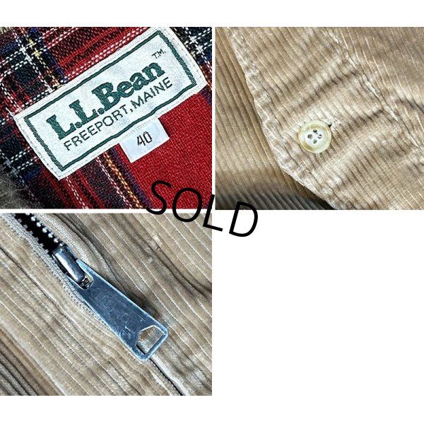 画像2: 70’ｓ~【ビンテージ】L.L.Bean【ＬＬビーン】【ライトｘ赤チェック裏地付き】【コーデュロイブルゾン】【US40】 
