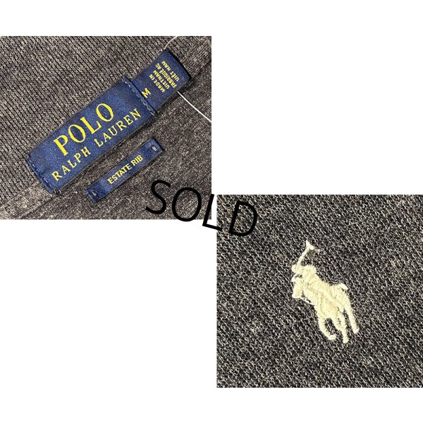画像2: 【ラルフローレン】POLO RALPH LAUREN【ESTATE RIB】【チャコール】【無地】【ハーフジップ】【コットンセーター】【サイズM】  
