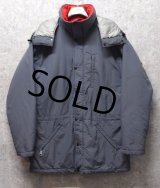 【USA製】【ビンテージ】【ＬＬビーン】【L.L.bean】【グレー】【中綿入りジャケット】フード付き【サイズM】 