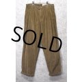 90's  ビンテージ【Eddie Bauer】【エディーバウアー】【ブラウン】【２タック】【コーデュロイパンツ】【34×30】 