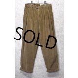 90's  ビンテージ【Eddie Bauer】【エディーバウアー】【ブラウン】【２タック】【コーデュロイパンツ】【34×30】 