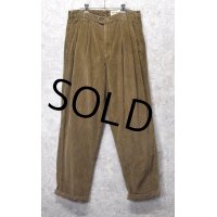 90's  ビンテージ【Eddie Bauer】【エディーバウアー】【ブラウン】【２タック】【コーデュロイパンツ】【34×30】 