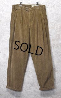 90's  ビンテージ【Eddie Bauer】【エディーバウアー】【ブラウン】【２タック】【コーデュロイパンツ】【34×30】 