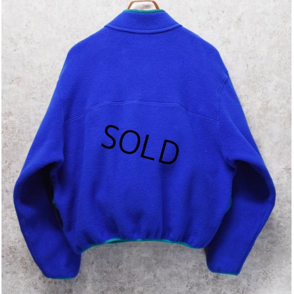 画像3:  90's~ 【ビンテージ】【ＬＬビーン】【L.L.bean】【青ｘエメラルド】【プルオーバーフリース】【スナップＴ】サイズＬ程度 