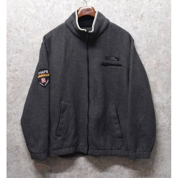 画像1: 【CHAPS】チャップス【ラルフローレン】RALPH LAUREN【チャコール×右袖ワッペン】【フリースブルゾン】【サイズXL】  