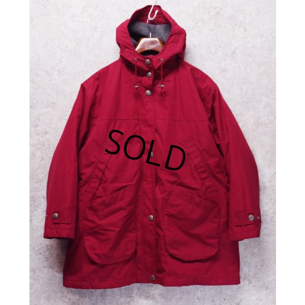 画像4: 90's~【ビンテージ】【エディーバウアー】【白タグ】【エンジｘグレーフリース裏地付き】【マウンテンパーカー】レディース古着【レディースＭ】 