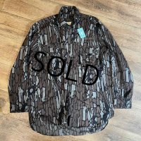 【ビンテージ】【Outfitter Tuff】【トレバークカモ柄】【ナイロンシャツ】【BDシャツ】【XL程度】 