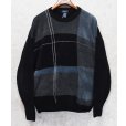 画像1: 【ビンテージ】【Dockers】ドッカーズ【黒ｘブルー系】【アクリルｘレーヨン】【セーター】【サイズXLT】<br> (1)