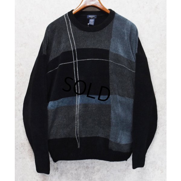 画像1: 【ビンテージ】【Dockers】ドッカーズ【黒ｘブルー系】【アクリルｘレーヨン】【セーター】【サイズXLT】 
