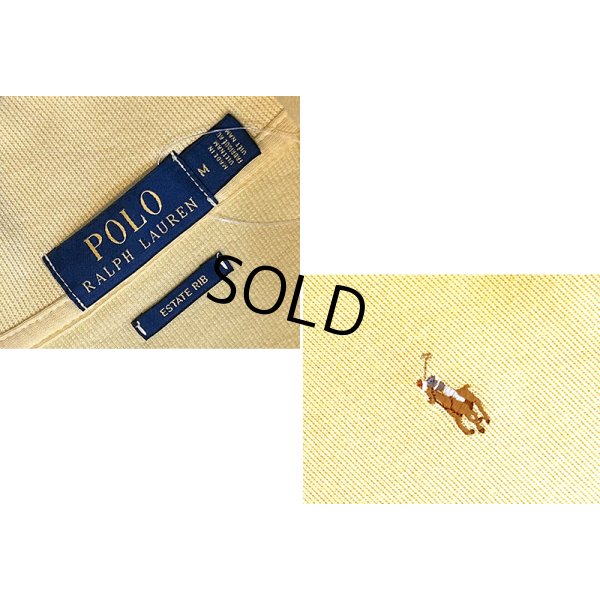 画像2: 【ラルフローレン】POLO RALPH LAUREN【ESTATE RIB】【黄色】【無地】【ハーフジップ】【コットンセーター】【サイズM】  