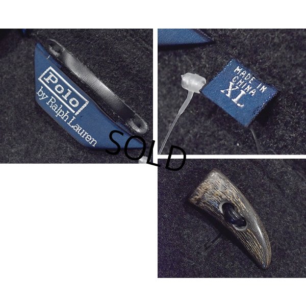 画像2: 【ラルフローレン】【POLO RALPH LAUREN】【チャコール】ウール【ダッフルコート】【サイズXL】 