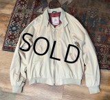 イングランド製【ビンテージ】【BARACUTA】【バラクータ】FOUR CLIMES G-9【ベージュｘ裏地赤チェック】ジップアップブルゾン【48LONG】 