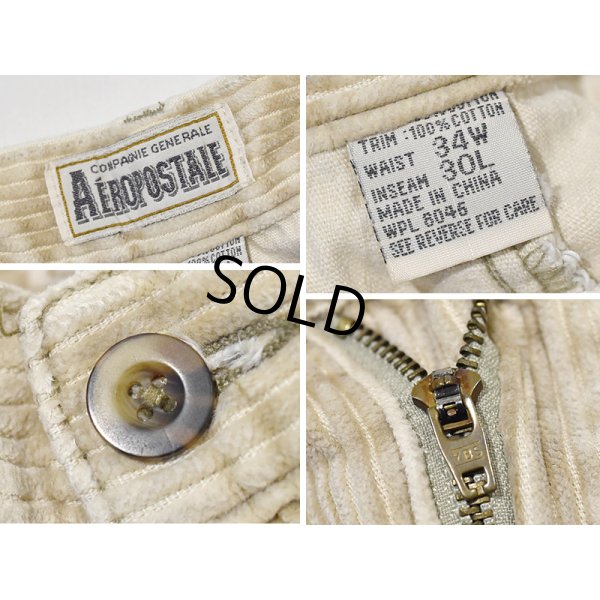 画像2: ビンテージ【AEROPOSTALE】【エアロポステール】【ベージュ】【２タック】【コーデュロイパンツ】【34×30】 