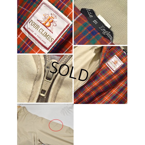 画像2: イングランド製【ビンテージ】【BARACUTA】【バラクータ】FOUR CLIMES G-9【ベージュｘ裏地赤チェック】ジップアップブルゾン【48LONG】 
