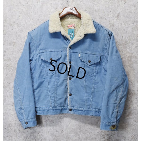 画像1: 【USA製】ビンテージ【Levis】リーバイス【水色】裏ボア付きジャケット【サイズ４４】 
