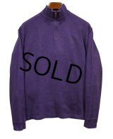 【ラルフローレン】POLO RALPH LAUREN【紫】【無地】【ハーフジップ】【コットンセーター】【サイズM】  