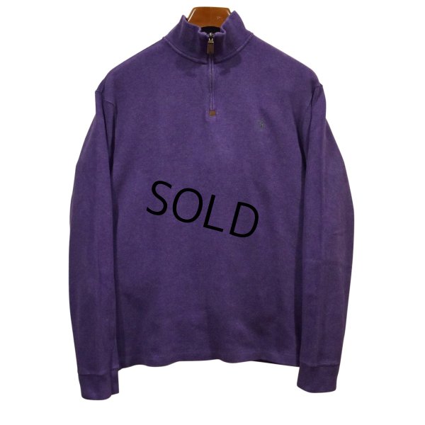 画像1: 【ラルフローレン】POLO RALPH LAUREN【紫】【無地】【ハーフジップ】【コットンセーター】【サイズM】