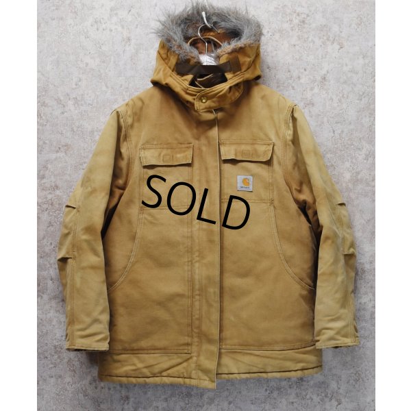 画像4: 【ビンテージ】【カーハート】【carhartt】ブラウン【ダック地】フード付き【トラディショナルコート】レディース古着【フルジップパーカー】 
