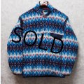 【パタゴニア】patagonia【青×紺×白×赤】【ノルディック風】シンチラフリース【柄スナップＴ】【サイズＳ】 