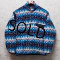 【パタゴニア】patagonia【青×紺×白×赤】【ノルディック風】シンチラフリース【柄スナップＴ】【サイズＳ】 