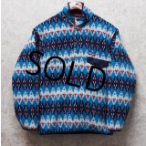 【パタゴニア】patagonia【青×紺×白×赤】【ノルディック風】シンチラフリース【柄スナップＴ】【サイズＳ】 