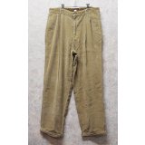90's〜【トミーヒルフィガー】【TOMMY HILFIGER】【ベージュ】【コーデュロイパンツ】【34×30】 