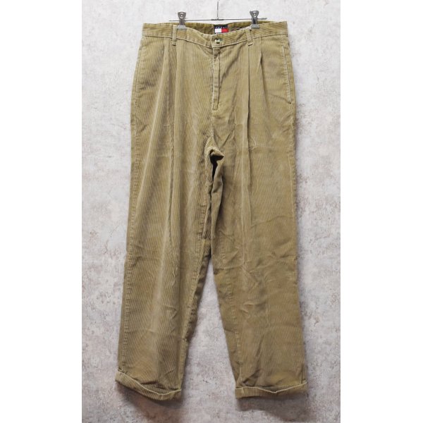 画像1: 90's〜【トミーヒルフィガー】【TOMMY HILFIGER】【ベージュ】【コーデュロイパンツ】【34×30】 