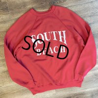 90's【USA製】【ビンテージ】【Tultex】【タルテックス】【South BEACH】【赤】【スウェット】【サイズXL】 