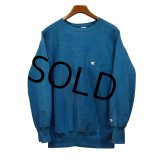 90's【USA製】【ビンテージ】【チャンピオン】【リバースウィーブ】【藍色】【無地】【リバースウィーブ】【スウェット】【サイズXL】 