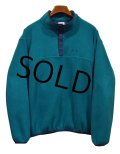 【ビンテージ】【LL Bean】LLビーン【緑×紺】プルオーバーフリース【スナップTフリース】【L程度】 