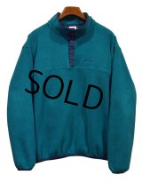 【ビンテージ】【LL Bean】LLビーン【緑×紺】プルオーバーフリース【スナップTフリース】【L程度】 