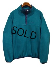 【ビンテージ】【LL Bean】LLビーン【緑×紺】プルオーバーフリース【スナップTフリース】【L程度】 