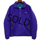 90's USA製【パタゴニア】patagonia【ブルー】ＰＥＦ【レトロXカーディガン】フリース【サイズＬ】 