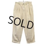 ビンテージ【AEROPOSTALE】【エアロポステール】【ベージュ】【２タック】【コーデュロイパンツ】【34×30】 