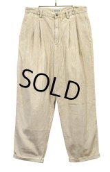 ビンテージ【AEROPOSTALE】【エアロポステール】【ベージュ】【２タック】【コーデュロイパンツ】【34×30】 
