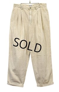 ビンテージ【AEROPOSTALE】【エアロポステール】【ベージュ】【２タック】【コーデュロイパンツ】【34×30】 