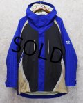 【ビンテージ】【アディダス】adidas【青×黒ｘベージュ】フルジップアップパーカー【サイズＬ】 