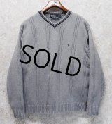 【ラルフローレン】POLO RALPH LAUREN【グレー】Vネック【コットンセーター】【サイズL】 