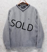 【ラルフローレン】POLO RALPH LAUREN【グレー】Vネック【コットンセーター】【サイズL】 
