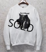 ほぼ未使用!! 90's~【ビンテージ】【フルーツオブザルーム】【Keeshond】 キースホンド犬【白】【スウェット】【サイズL】 