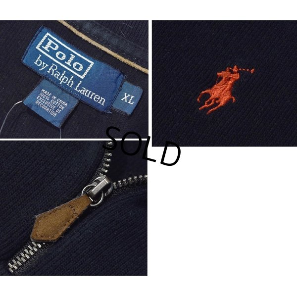 画像2: 【ラルフローレン】POLO RALPH LAUREN【黒】【無地】【ハーフジップ】【コットンセーター】【サイズXL】  
