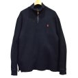画像1: 【ラルフローレン】POLO RALPH LAUREN【黒】【無地】【ハーフジップ】【コットンセーター】【サイズXL】 <br> (1)