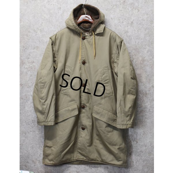 画像1: 80's【ビンテージ】【L.L.Bean】LLビーン　【紺×ベージュ】【裏ボア】ジップアップパーカー【ジップアップコート】 