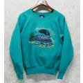 程度良好　90's~ ビンテージ　【USA製】【JE MORGAN】ジェーイーモーガン　鴨　カモ【エメラルドグリーン】【スウェット】【サイズM】 