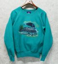 程度良好　90's~ ビンテージ　【USA製】【JE MORGAN】ジェーイーモーガン　鴨　カモ【エメラルドグリーン】【スウェット】【サイズM】 