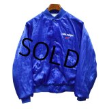 【USA製】【ビンテージ】【Dunbrooke WALMART】青【ナイロンジャケット】【スタジャン】【サイズＬ】 